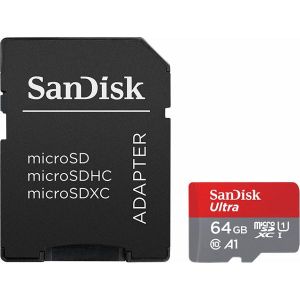 Memorijska kartica SanDisk Ultra, microSDXC, HC Class 10, 64GB + SD Adapter - MAXI PONUDA