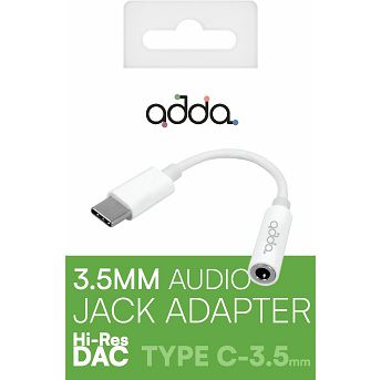 Adapter Adda AD-200-WH, USB-C (M) na 3.5mm (Ž), bijeli