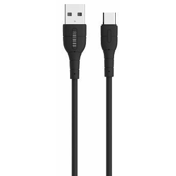 Kabel Firebird by Adda USB-207-BK, USB-A (M) na USB-C (M), 1.0m, crni