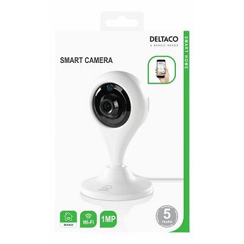 Sigurnosna kamera Deltaco SH-IPC01, unutarnja, 720p, WiFi, bijela