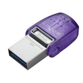 USB Stick Kingston DataTraveler MicroDuo 3C, USB 3.2, 64GB, dual USB-A/USB-C, ljubičasti