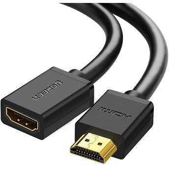 Kabel Ugreen, HDMI v1.4 (M) na HDMI (Ž), 2.0m, crni