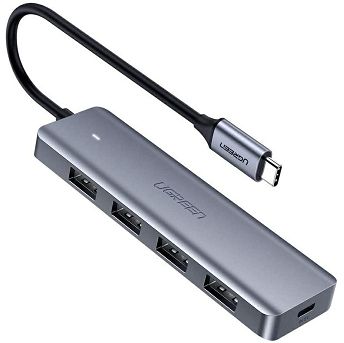 USB Hub Ugreen 70336, 4xUSB-A 3.0, sivi