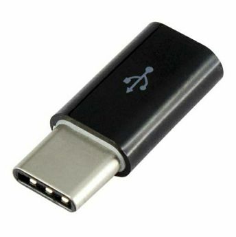 Adapter SBOX, Micro USB 2.0 (Ž) na USB-C (M), crni