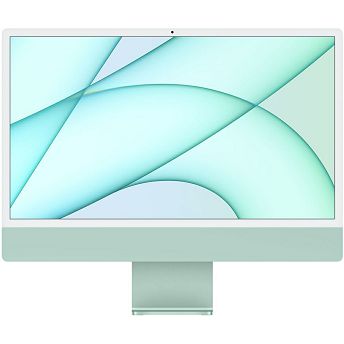 All in one Apple iMac 24" Retina, M1 Octa-Core, 8GB RAM, 256GB SSD, Apple 7-core Graphics, INT KB, Green