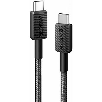 Kabel Anker 322, USB-C (M) na USB-C (M), 1.8m, pleteni, crni