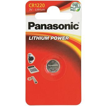 Baterija Panasonic Lithium CR1220, 1 komad, CR-1220EL/1B