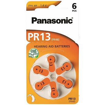 Baterije za slušni aparat Panasonic Zinc Air PR13, 6 komada, PR13L/6LB