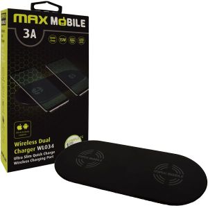 Bežični punjač Max Mobile WL-034 Dual, 15W Quick Charge 2.0, crni