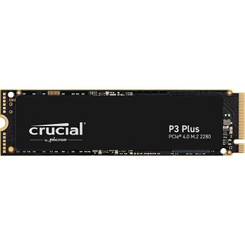 SSD Crucial P3 Plus, 500GB, M.2 NVMe PCIe Gen4, R4700/W1900