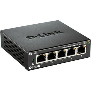 Switch D-Link DGS-105/E, 5 portni Gigabit, 5x10/100/1000Mbps, unmanaged, crni