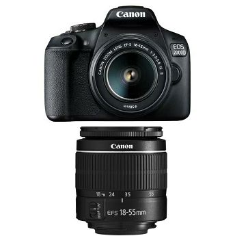 Digitalni fotoaparat Canon EOS 2000D, DSLR + EF-S 18-55mm IS II