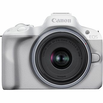 Digitalni fotoaparat Canon EOS R50, mirorless + RF-S 18-45mm f/4.5-6.3 IS STM, White