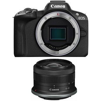 Digitalni fotoaparat Canon EOS R50, mirrorless + RF-S 18-45mm f/4.5-6.3 IS STM