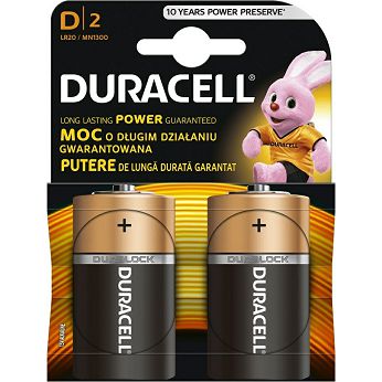 Baterije Duracell  D, 2 komada - 5000394076730