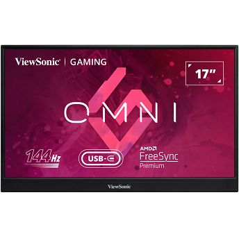 Eksterni monitor ViewSonic 17" Omni VX1755, IPS, gaming, AMD FreeSync Premium 144Hz, Mini HDMI, 2xUSB-C, Zvučnici, Full HD