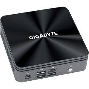 Gigabyte Brix slim, Intel Core i5 10210, UHD Graphics 620, 2xDDR4 SODIMM 2666Mhz (Max. 64GB), 1xM.2, 2xHDMI, 5xUSB3.2, 1xUSB Type-C, 1xRS232, Intel 1GbE, Intel 3168 WiFi+BT, VESA Bracket