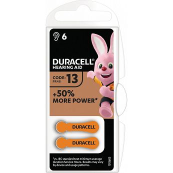 Baterije za slušni aparat Duracell 13, narančaste, 6 komada - 96091456