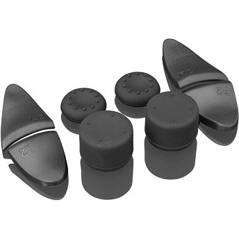 Gripovi za gljivice White Shark Hook PS5-513, silikonski/plastični, PS5, crni + produžeci za LR tipke