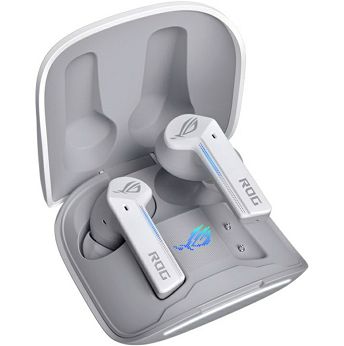 Slušalice Asus ROG Cetra True Wireless, bežične, bluetooth, gaming, mikrofon, eliminacija buke, in-ear, PC, Switch, bijele