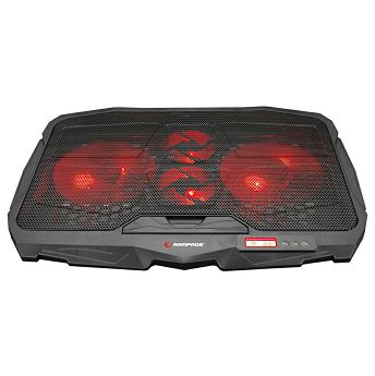 Hladnjak za prijenosno računalo Rampage AD-RC4, do 17", crveno LED, crni