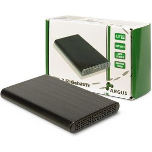Inter-Tech GD-25010 HDD/SSD 2.5" case, USB 3.1 Gen2, Type-C, up to 10Gbit/s transfer, aluminium casing