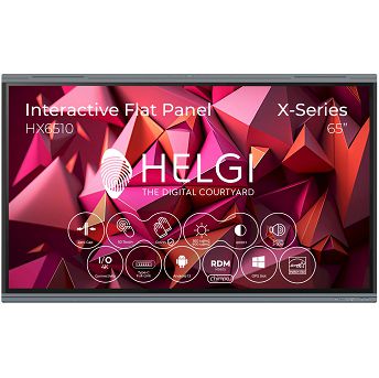 Interaktivni ekran Helgi HX6510, 65" TouchScreen, UHD 4K, 4xHDMI, 1xDP, Android, zvučnici