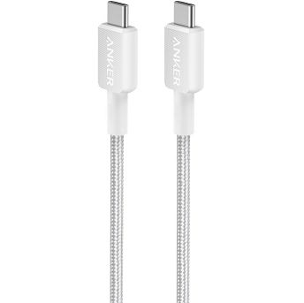 Kabel Anker 322, USB-C (M) na USB-C (M), 1.8m, pleteni, bijeli