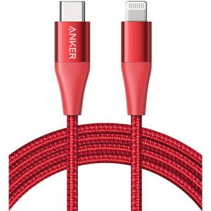 Kabel Anker PowerLine+ II, USB-C na Lightning, 0.9m, crveni