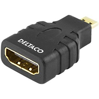 Adapter Deltaco, Micro HDMI (M) na HDMI (Ž), crni