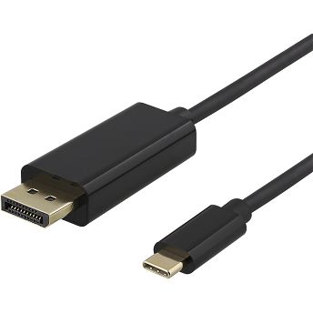 Kabel Deltaco, USB-C (M) na DisplayPort (M), 1.0m, crni
