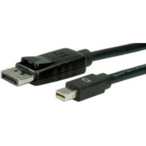 Kabel Roline, DisplayPort v1.1 (M) na Mini DisplayPort (M), 3.0m, crni