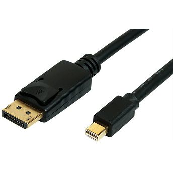 Kabel Roline, DisplayPort v1.4 (M) na Mini DisplayPort (M), 1.0m, crni