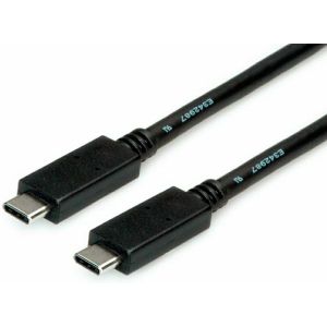 Kabel Roline, USB-C na USB-C Gen2, 1.0m, crni