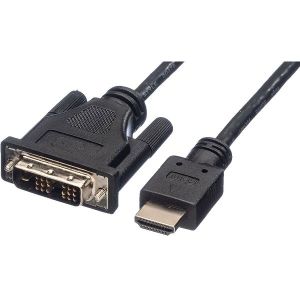 Kabel Roline Value, DVI-D (M) na HDMI (M), 3.0m, crni
