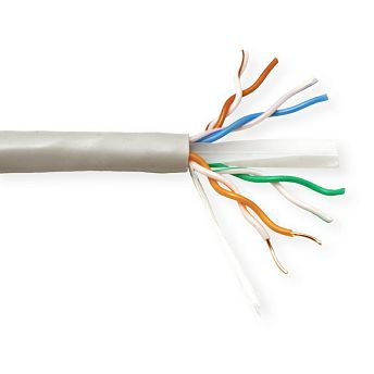 Kabel Roline Value, mrežni, UTP, Cat6a/Class EA, 300.0m, sivi