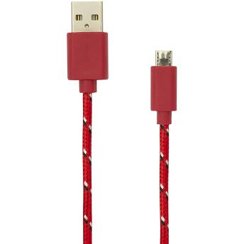 Kabel SBOX 1031R, USB-A (M) na Micro USB (M), 1.0m, crveni