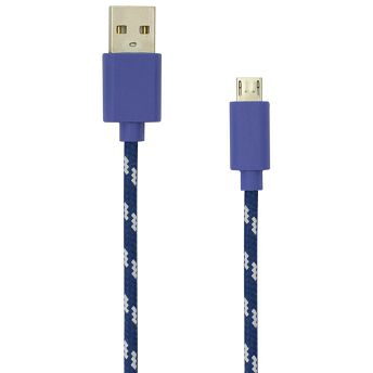 Kabel SBOX USB-1031BL, USB-A (M) na Micro USB (M), pleteni, 1.0m, plavi