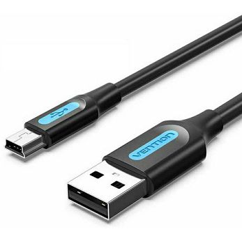 Kabel Vention, USB-A (M) na Mini USB (M), 0.5m, crni