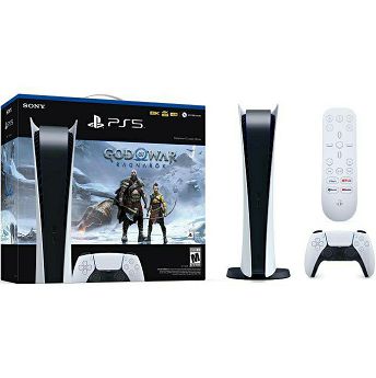Konzola PlayStation 5 Digital Edition C Chassis + God of War: Ragnarok VCH PS5 + PS5 Media Remote