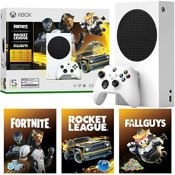 Konzola Xbox Series S, 512GB + Fortnite Xbox Series S + Rocket League Xbox Series S + Fallguys Xbox Series S