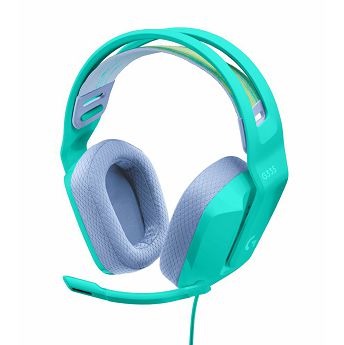 Slušalice Logitech G335, žičane, gaming, mikrofon, over-ear, RGB, PC, PS4, Xbox, Switch, Mint