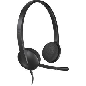Slušalice Logitech H340, žičane, USB, mikrofon, on-ear, crne
