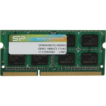 Memorija za prijenosna računala Silicon Power SP004GBSTU160V02, SO-DIMM, 4GB, DDR3 1600MHz, CL11