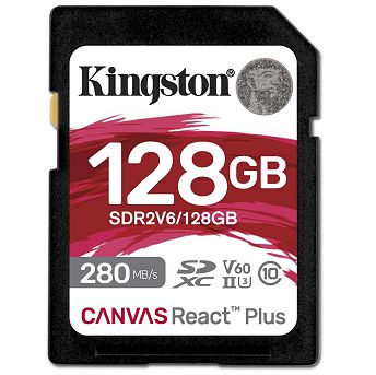 Memorijska kartica Kingston Canvas React Plus V60, SDXC, HC Class 10, 128GB