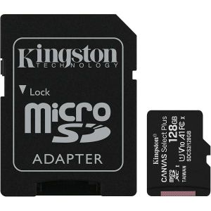 Memorijska kartica Kingston Select plus, microSDXC, HC Class10, 128GB + SD Adapter