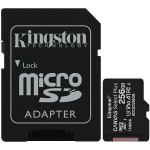 Memorijska kartica Kingston Select plus, microSDXC, HC Class10, 256GB + SD Adapter