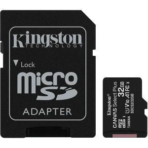 Memorijska kartica Kingston Select plus, microSDHC, HC, Class10, 32GB + SD Adapter