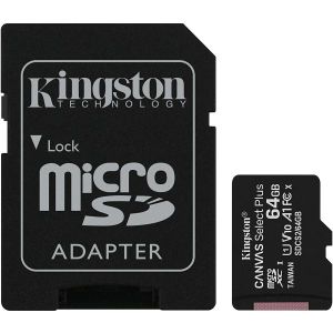 Memorijska kartica Kingston Select plus, microSDXC, HC Class10, 64GB + SD Adapter - MAXI PROIZVOD
