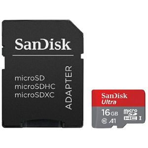 Memorijska kartica SanDisk Ultra, microSDXC, HC Class 10, 16GB + SD Adapter - HIT PROIZVOD